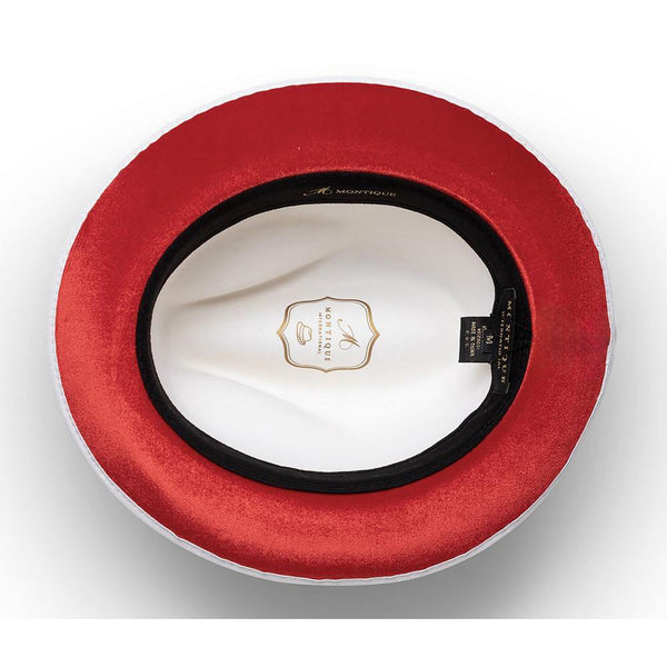 Montique Kingpin Red Bottom Wool Fedora