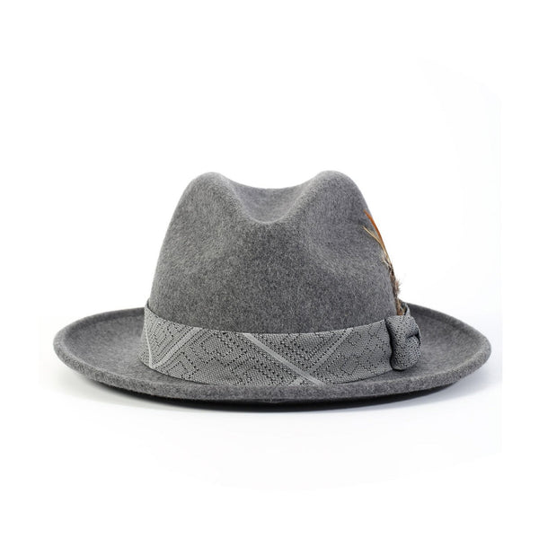 Montique Nighthawk Pinch Front Wool Fedora