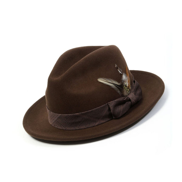 Montique Nighthawk Pinch Front Wool Fedora