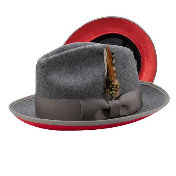 Montique Kingpin Red Bottom Wool Fedora