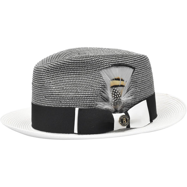 Bruno Capelo Bailey Two-Tone Straw Fedora