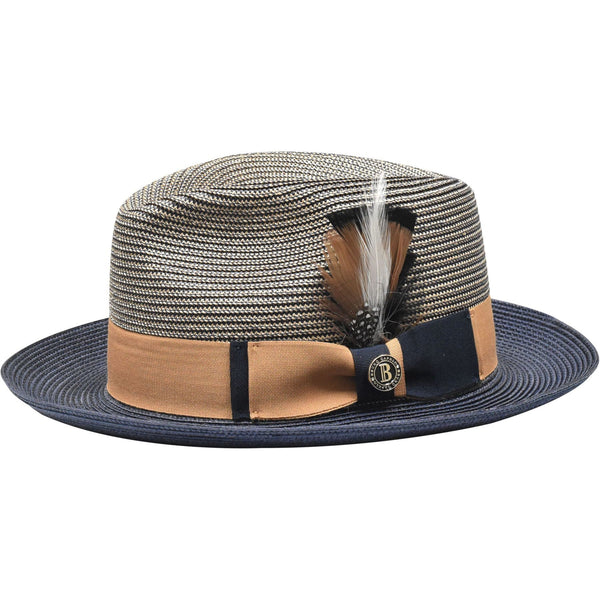 Bruno Capelo Bailey Two-Tone Straw Fedora