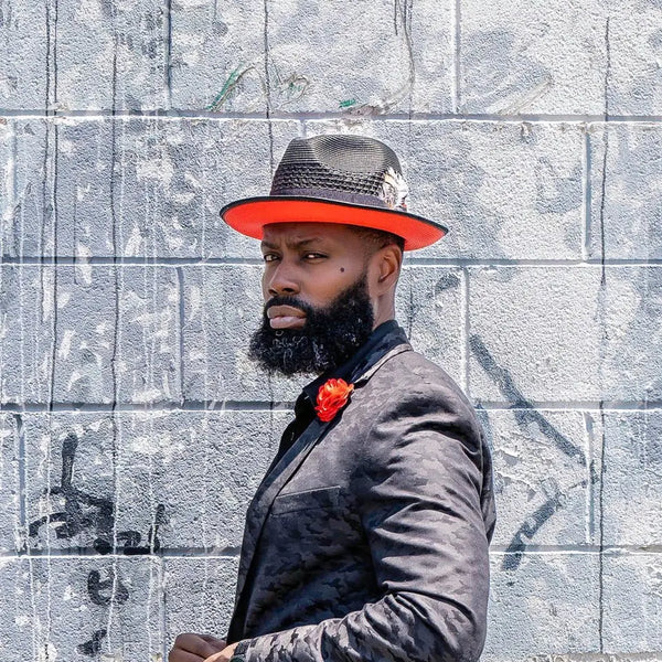 Bruno Capelo Havana Pinch Front Straw Fedora