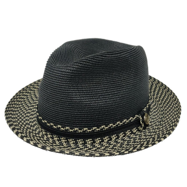 Bruno Capelo Madison Two-Tone Straw Fedora