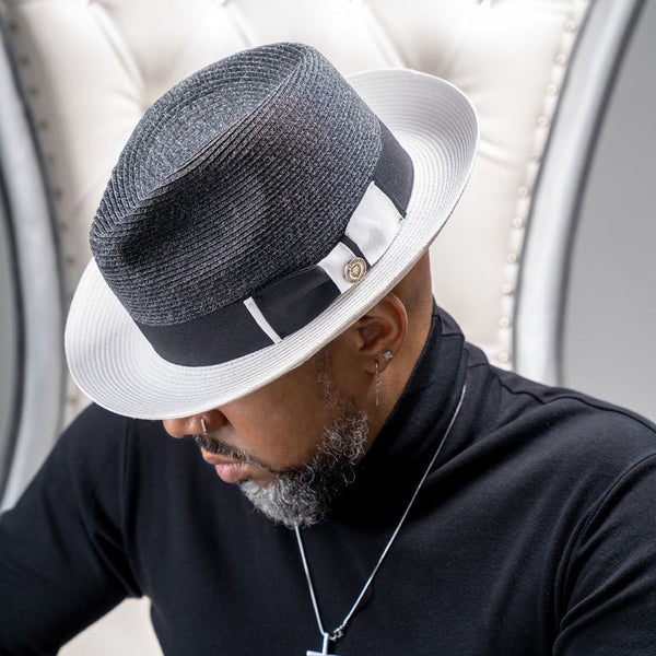 Bruno Capelo Malibu Two-Tone Milan Straw Fedora