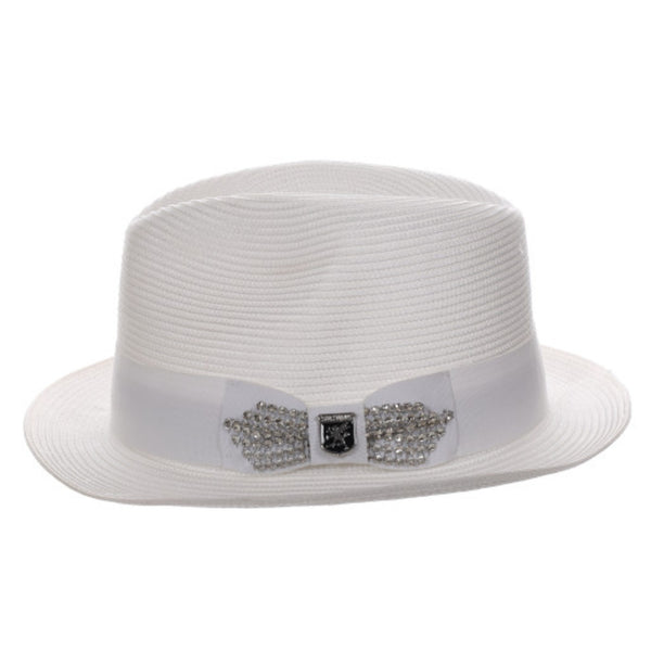 Stacy Adams Spire Poly Braid Pinch Front Fedora