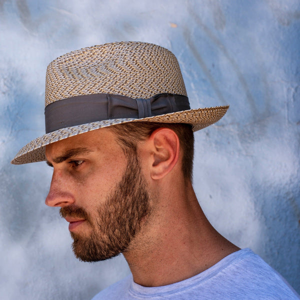 Stetson Emin Two-Tone Milan Straw Fedora