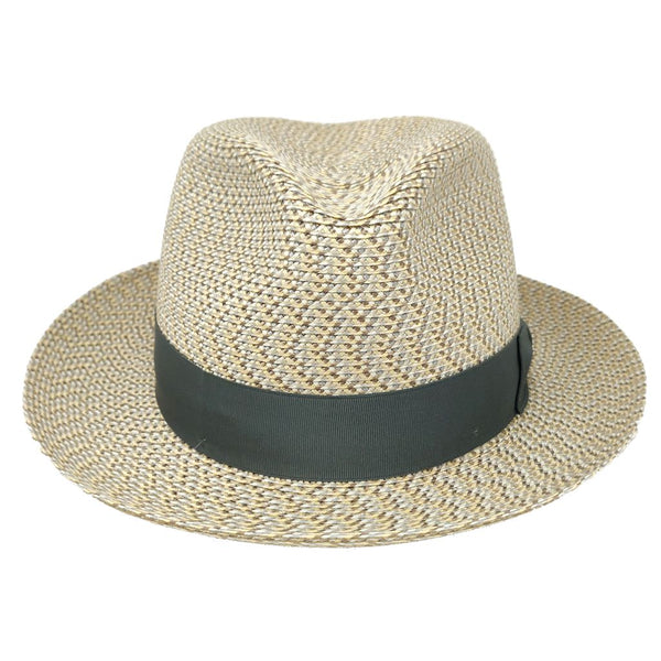 Stetson Emin Two-Tone Milan Straw Fedora