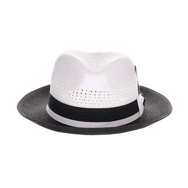 Steven Land Elliott Pinch Front Natural Straw Fedora
