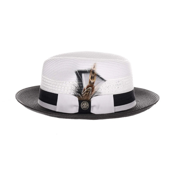 Steven Land Elliott Pinch Front Natural Straw Fedora