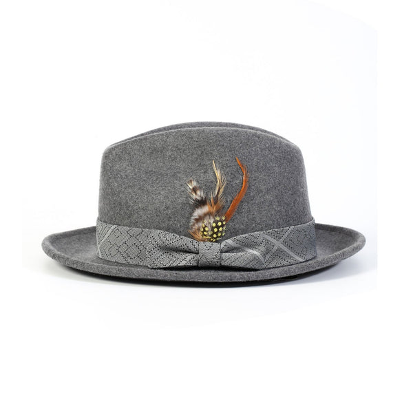 Montique Nighthawk Pinch Front Wool Fedora