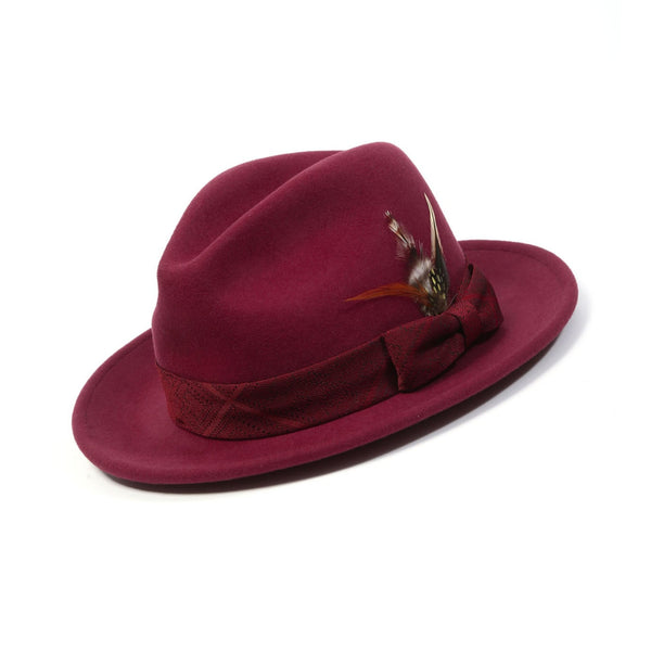 Montique Nighthawk Pinch Front Wool Fedora