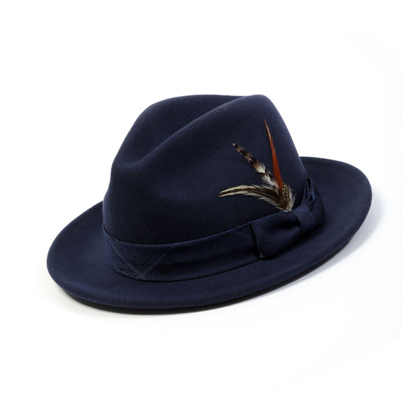 Montique Nighthawk Pinch Front Wool Fedora