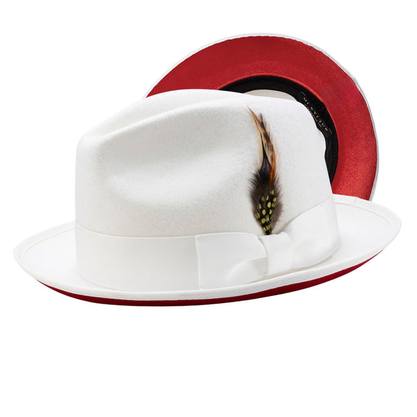 Montique Kingpin Red Bottom Wool Fedora