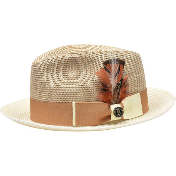 Bruno Capelo Bailey Two-Tone Straw Fedora