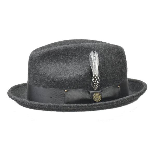 Bruno Capelo Blues Brothers Wool Pinch Front Trilby Hat