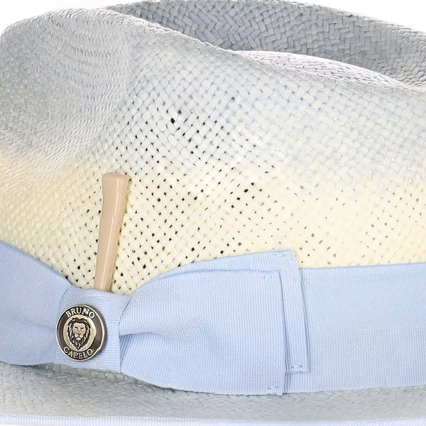 Bruno Capelo Gian Pinch Front Wide Brim Straw Fedora