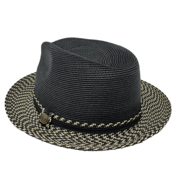 Bruno Capelo Madison Two-Tone Straw Fedora