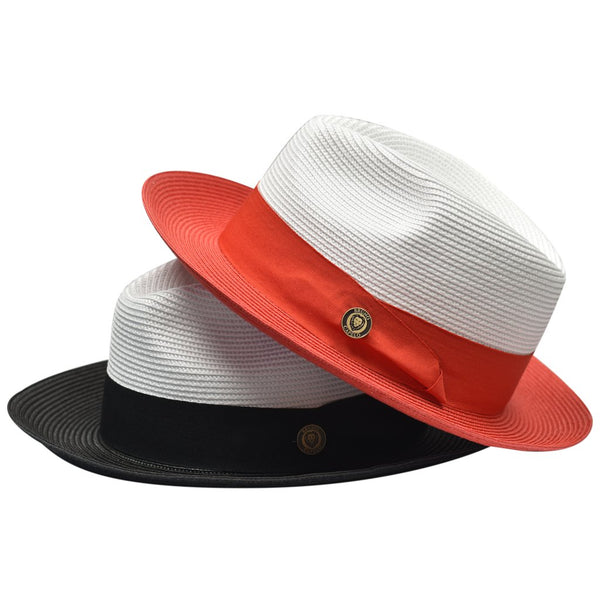 Bruno Capelo Salvatore Pinch Front Straw Fedora