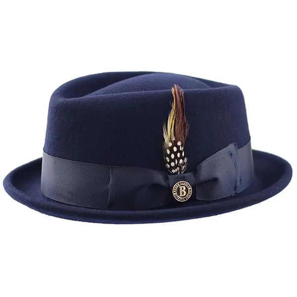 Bruno Capelo Fifth Avenue Diamond Crown Wool Felt Trilby Hat Diamond Crown Wool Felt Fedora Hat