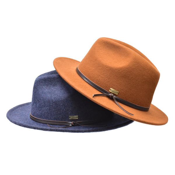 Bruno Capelo Tarik Flat Brim Wool Fedora