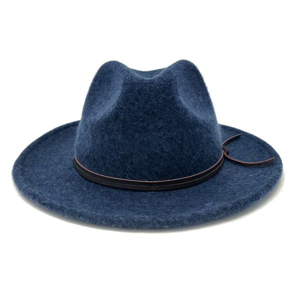 Bruno Capelo Tarik Flat Brim Wool Fedora
