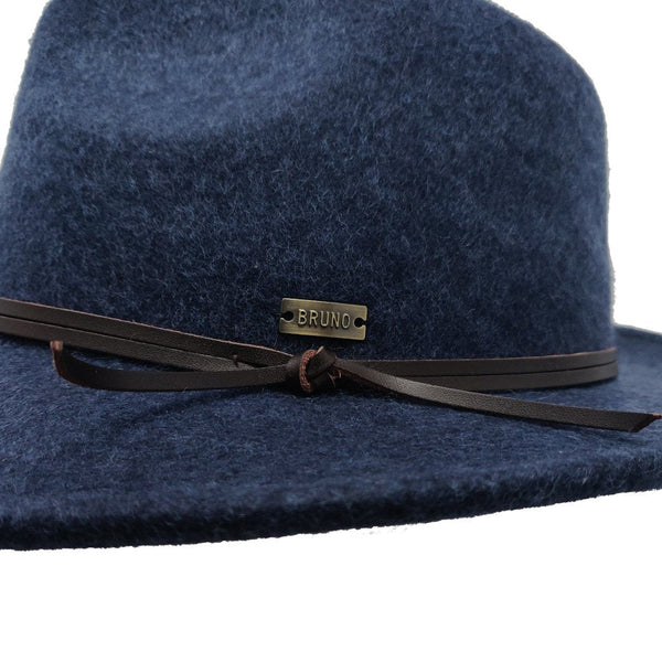Bruno Capelo Tarik Flat Brim Wool Fedora