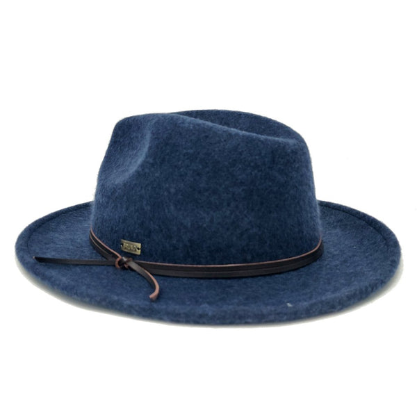 Bruno Capelo Tarik Flat Brim Wool Fedora