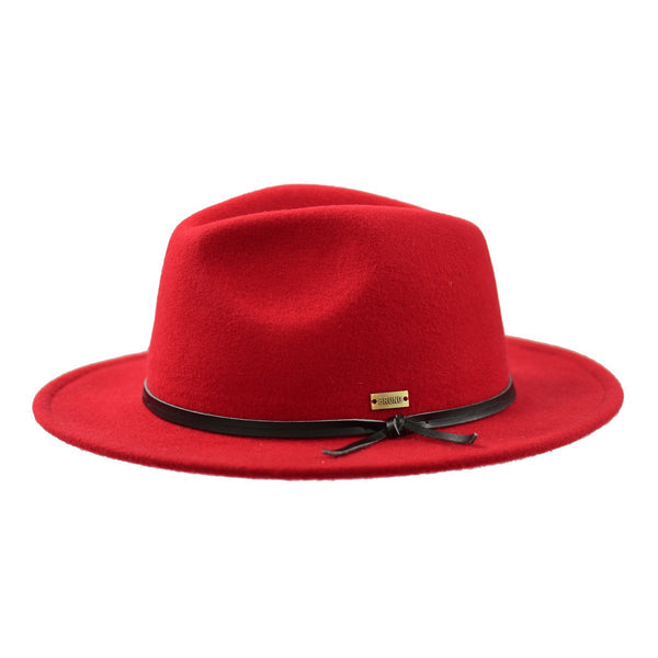 Bruno Capelo Tarik Flat Brim Wool Fedora