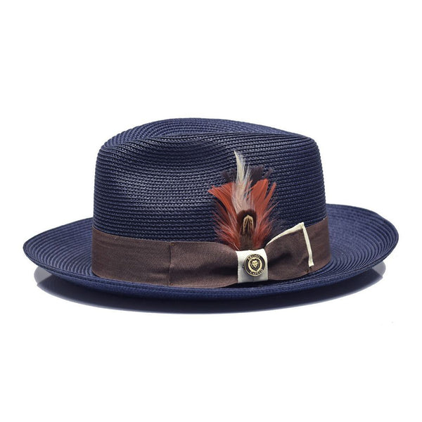 Bruno Capelo Theo Pinch Front Straw Fedora