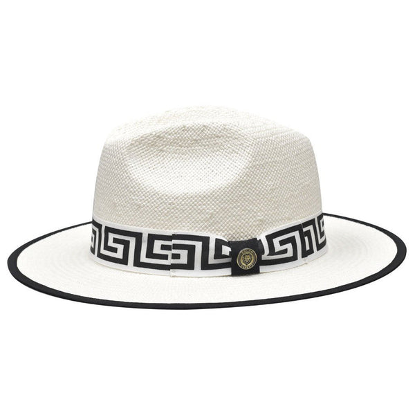 Bruno Capelo Valentino Wide Brim Pinch Front Straw Fedora