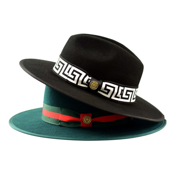 Bruno Capelo Wesley Wide Brim Pinch Front Wool Fedora