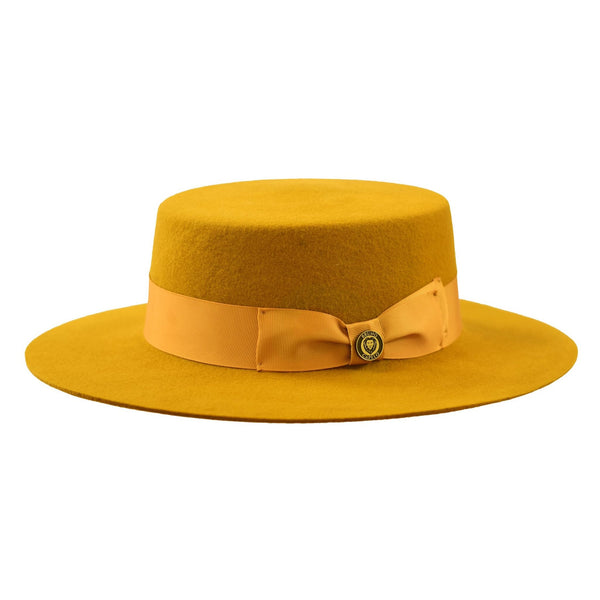 Bruno Capelo Zayden Wide Brim Wool Boater (Gaucho)