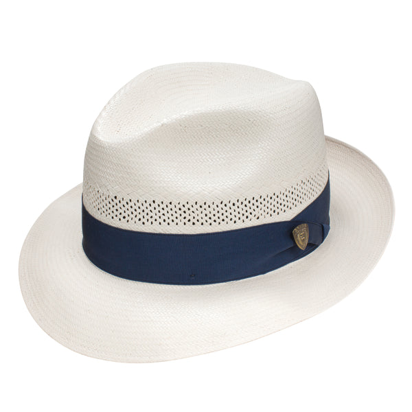 Dobbs Center Dent (Vented) Vented Shantung Straw Fedora