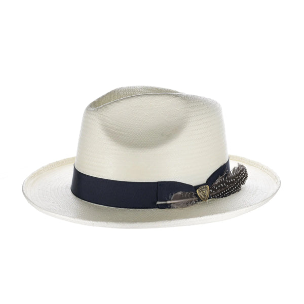Dobbs Arlo Shantung Toyo Fedora with Brim Curl