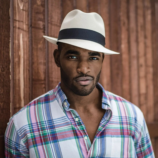 Dobbs Center Dent Shantung Straw Fedora