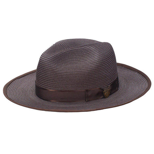 Dobbs Esquire B (Straw) Wide Brim Pinch Front Straw Fedora