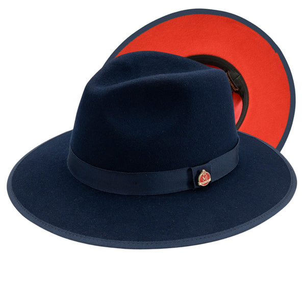 Montique Imperial Wide Brim Wool Red Bottom Fedora