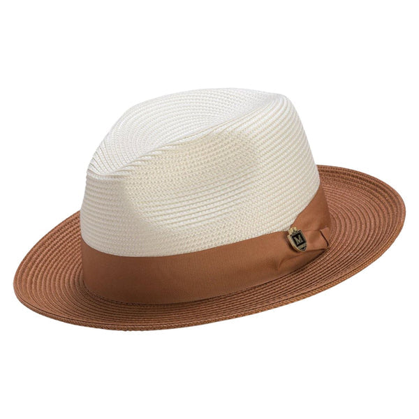 Montique Malik Straw Color Block Fedora