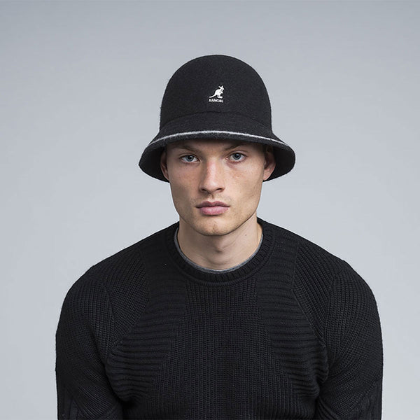 Kangol Stripe Casual Wool Bucket Hat