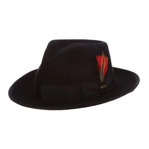 Scala New Yorker Wool Pinch Front Fedora