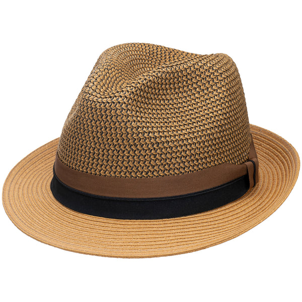 Scala Payette Pinch Front Straw Fedora