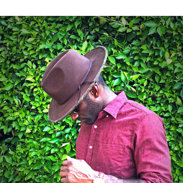 Stacy Adams Finlay Wide Brim Wool Fedora