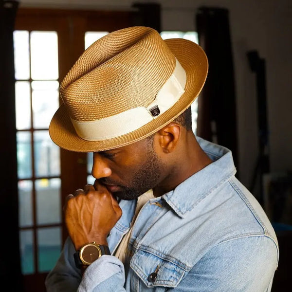 Stacy Adams Moore Summer Straw Fedora