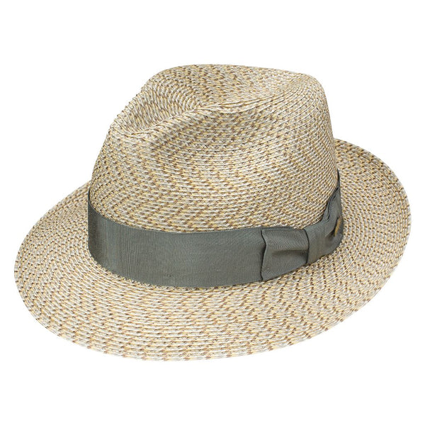 Stetson Emin Two-Tone Milan Straw Fedora