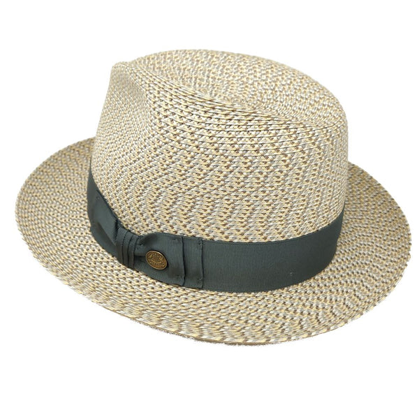Stetson Emin Two-Tone Milan Straw Fedora