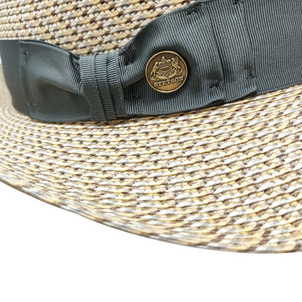 Stetson Emin Two-Tone Milan Straw Fedora