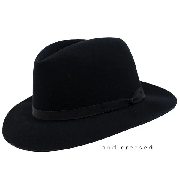 Stetson Travel Luxe Rollable Fur Felt Fedora Premium Fur Felt Fedora