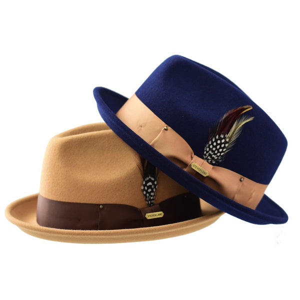 Steven Land Ayden Wool Pinch Front Trilby Hat