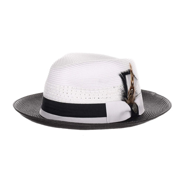 Steven Land Elliott Pinch Front Natural Straw Fedora
